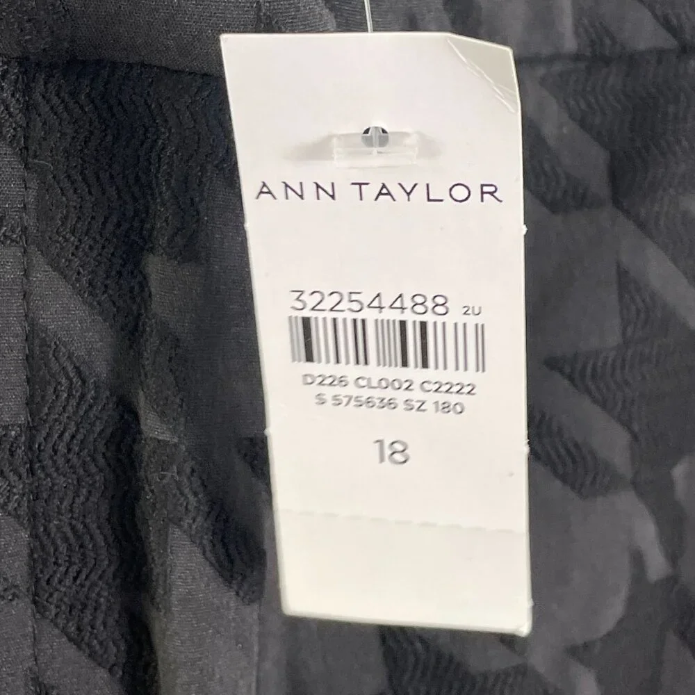 NEW Ann Taylor Womens Plus 18 Houndstooth High‎ Rise Slim Leg Ankle Pants
